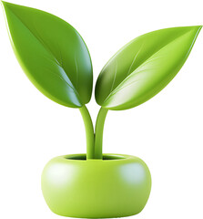 minimalistic green leaf Illustration for eco-friendly concepts
