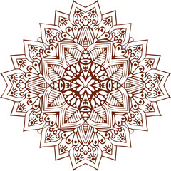 Beautiful flower art and mandala vector design