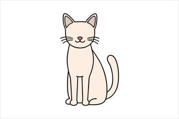 cat line art vector, silhouette, set design