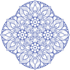 Beautiful flower art and mandala vector design