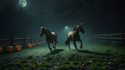 horses in the field