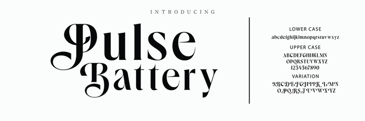 Luxury serif font in modern style. Elegant wedding alphabet letters font and number. Typography Luxury classic lettering serif fonts decorative vintage retro logo