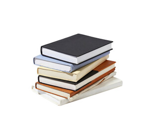 stack of books isolated
