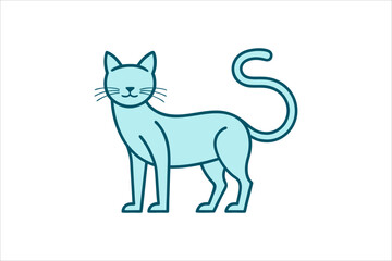 cat line art vector, silhouette, set design