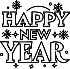 happy new year art and illustrator eps