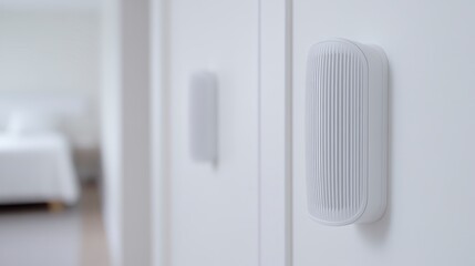 Minimalist wall-mounted appliances in a modern room, emphasizing sleek design and functionality.