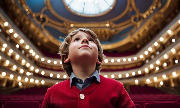 Child in an opera house.