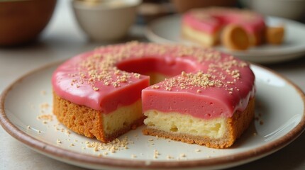 The best-selling and delicious dessert sweets  on the table 
