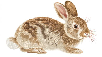 Obraz premium Cute Brown Rabbit with Long Ears and Whiskers