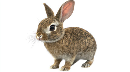 Obraz premium Cute Bunny Rabbit with Brown Fur and Long Ears