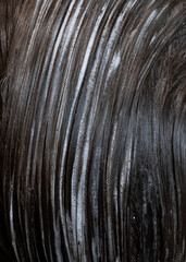 Freshly combed wet hair beauty