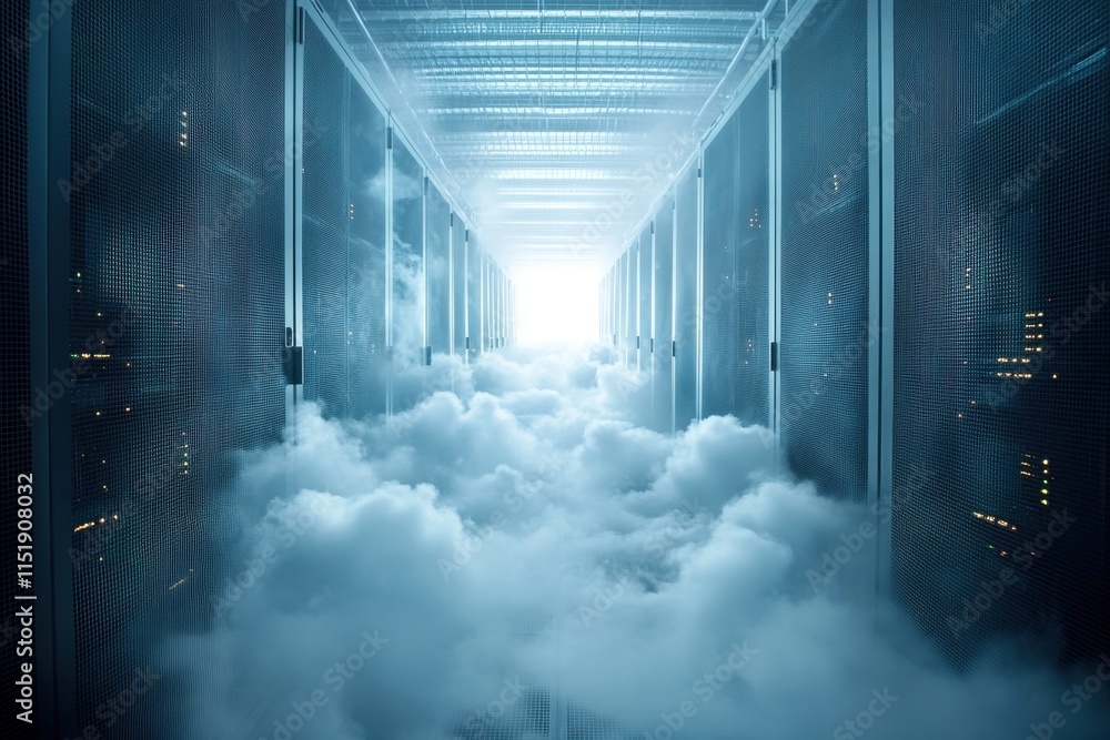 Poster cloud technology integration within a modern data center infrastructure enhancing performance