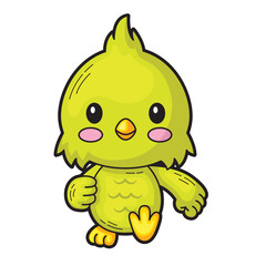 Cute Bird icon. ideal for children's books, greeting cards, and nature themed designs