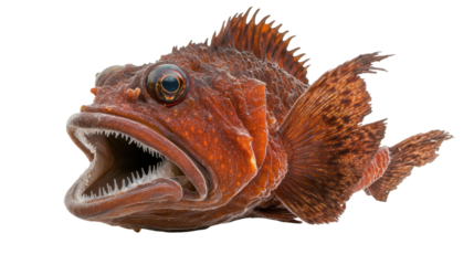 Vibrant fish with detailed fins and features. transparent background