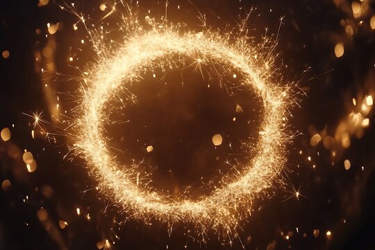 a sparkler ring with lights