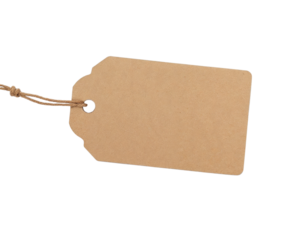 price tag isolated on white
