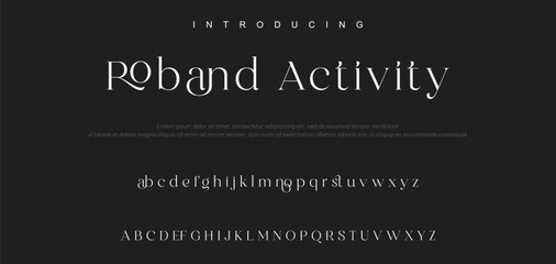 Luxury serif font in modern style. Elegant wedding alphabet letters font and number. Typography Luxury classic lettering serif fonts decorative vintage retro logo