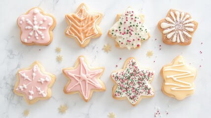 Festive Christmas Star Sugar Cookies