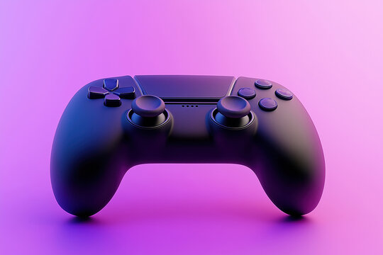 High-quality gaming controller against a vibrant purple background