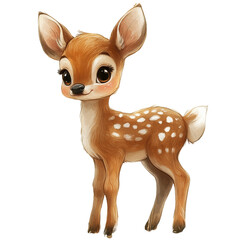 minimalistic watercolor of happy smiling reindeer.