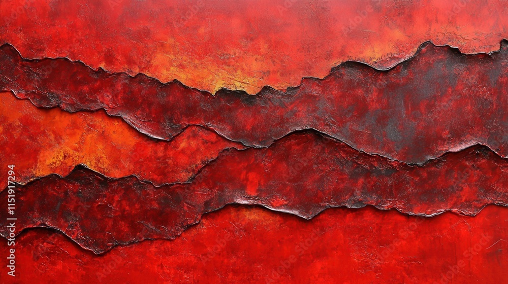 Poster vibrant red textured backdrop, featuring a distressed artistic finish, perfect for dynamic visual pr