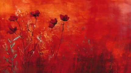 Vibrant Red Distressed Canvas, a striking red backdrop featuring a textured, artistic finish that adds depth and character to any design.