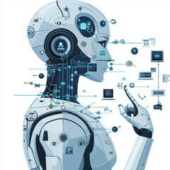 Robotics and artificial intelligence (AI) technology are using computers.