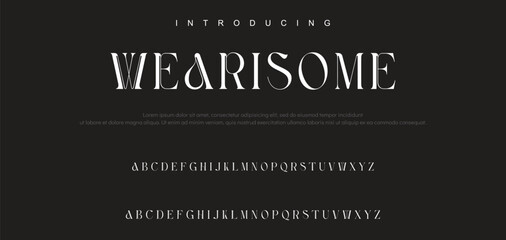 Luxury wedding alphabet font. Typography decorative elegant classic lettering serif fonts vintage retro for logo.