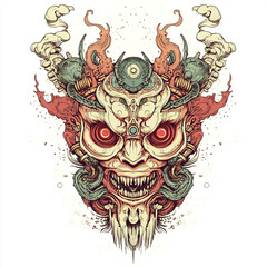 Fototapeta premium Kykotsu Mask illustration