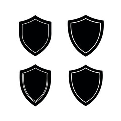 Shield Icon silhouette vector design