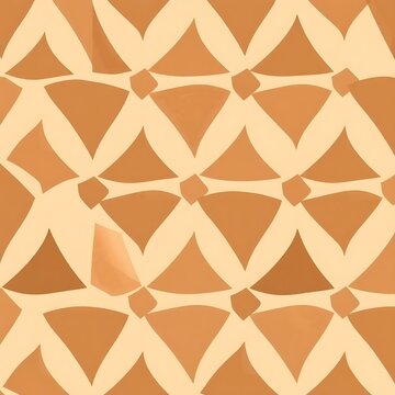 Abstract Terracotta Pattern: A seamless pattern of overlapping terracotta triangles and squares, creating a modern and geometric design.