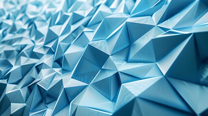 Fototapeta premium Abstract Blue Geometric Pattern with 3D Pyramids and Texture