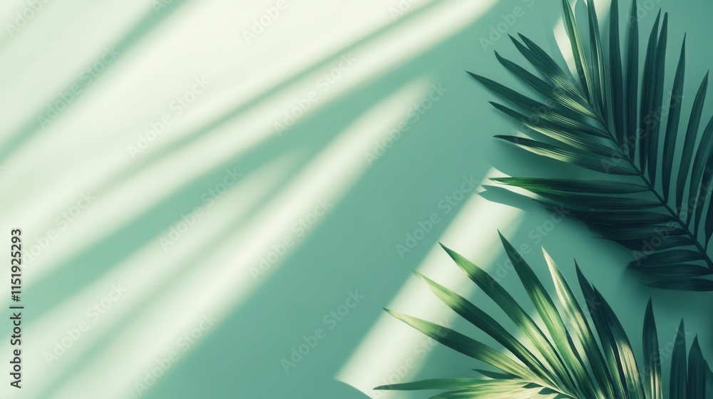Poster calming green gradient with soft diagonal lines, a serene backdrop featuring gentle hues and smooth 