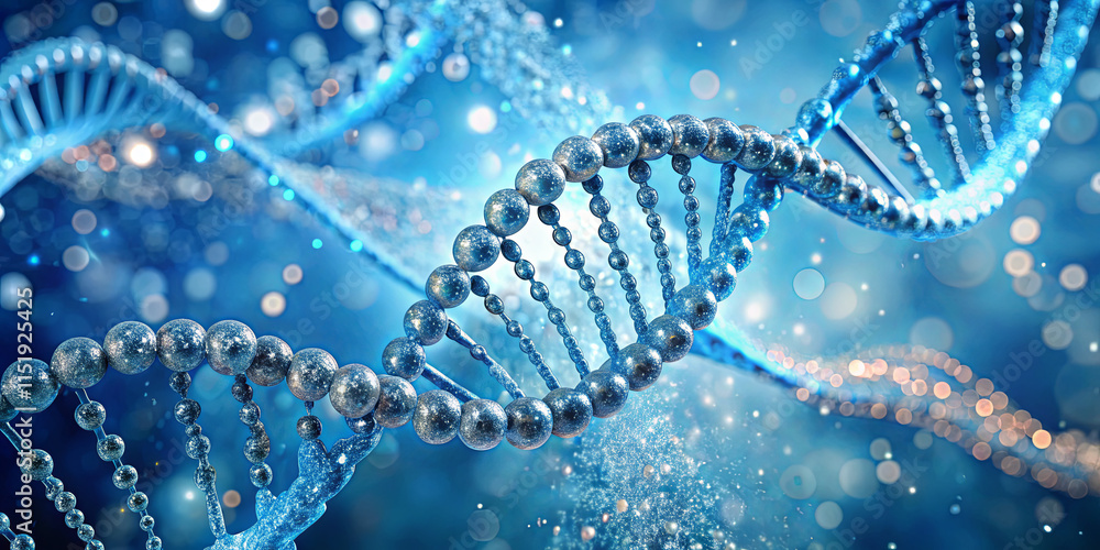 Aufkleber a captivating representation of dna strands showcases intricate double helix structures illuminated 