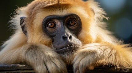 Obraz premium Golden Langur Portrait: A Moment of Serenity