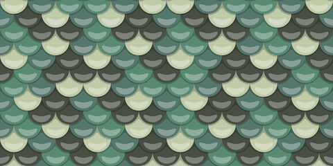 Classical colors and repeat mesh. Antique continuity to geometrical dragon. Lizard drawn on background flake.