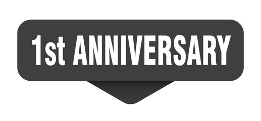 1st ANNIVERSARY banner, button, sticker, sign