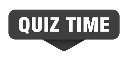 QUIZ TIME banner, button, sticker, sign