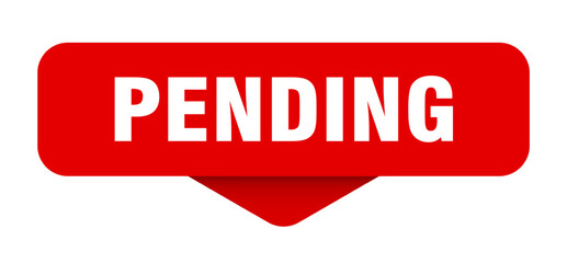 PENDING banner, button, sticker, sign