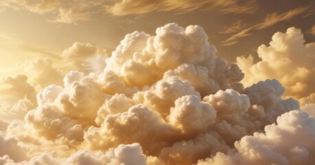 Soft and serene abstract yellow gold cloud background, abstract, gold, soft-focus