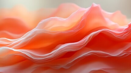 Obraz premium Abstract Coral Fabric Draped Softly and Elegantly