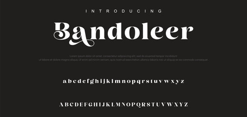 Luxury wedding alphabet font. Typography decorative elegant classic lettering serif fonts vintage retro for logo.