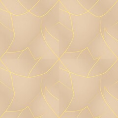 Beige and Gold Abstract Geometric Pattern 