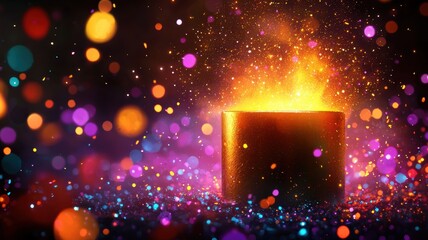 Obraz premium Festival of Lights Vibrant Product Display Urban Landscape Creative Environment Night Scene