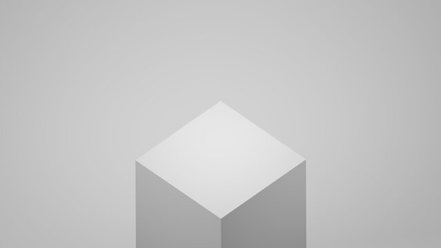 Square product pedestal with background high angle