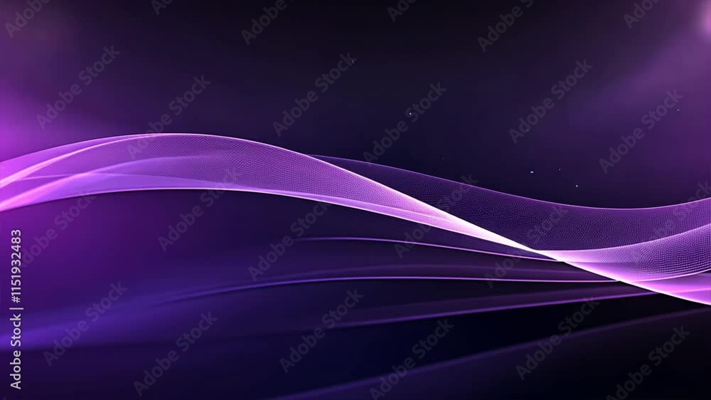 Poster elegant purple waves and smooth curves create mesmerizing abstract background, blending light and te