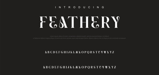 Luxury wedding alphabet font. Typography decorative elegant classic lettering serif fonts vintage retro for logo.