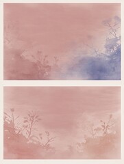 Abstract Watercolor Wall Art with PANTONE 17-1230 Mocha Mousse Tones