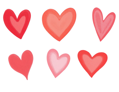 set of hearts
