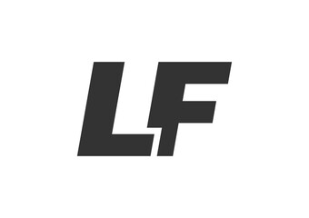 LF Techno Editable Font Logo For Corporate Branding. Bold, Futuristic Design With Unique Typographic Ideas. Minimal Custom Type And Dynamic Letter